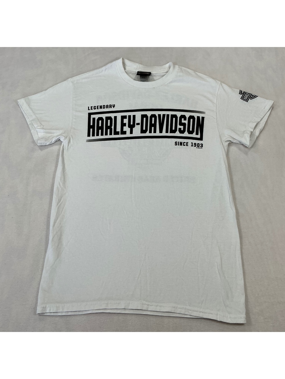 Harley Davidson Dubai UAE White Graphic T Shirt Men’s Small Dealer Tee